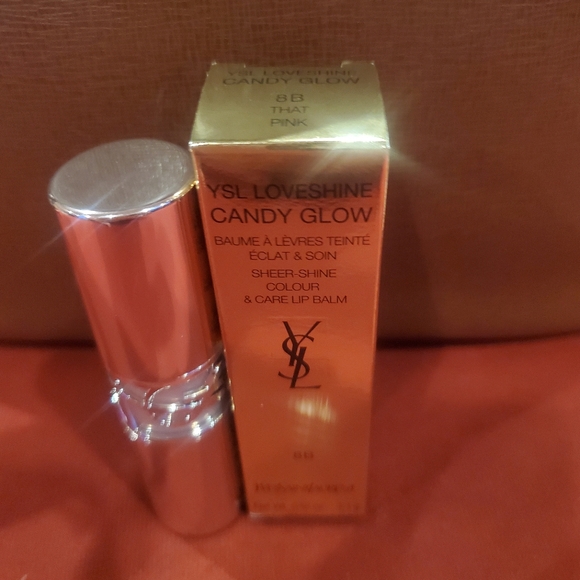 YSL CANDY GLOW TINTED BUTTER BALM 8B THAT PINK. BNIB - Picture 2 of 5